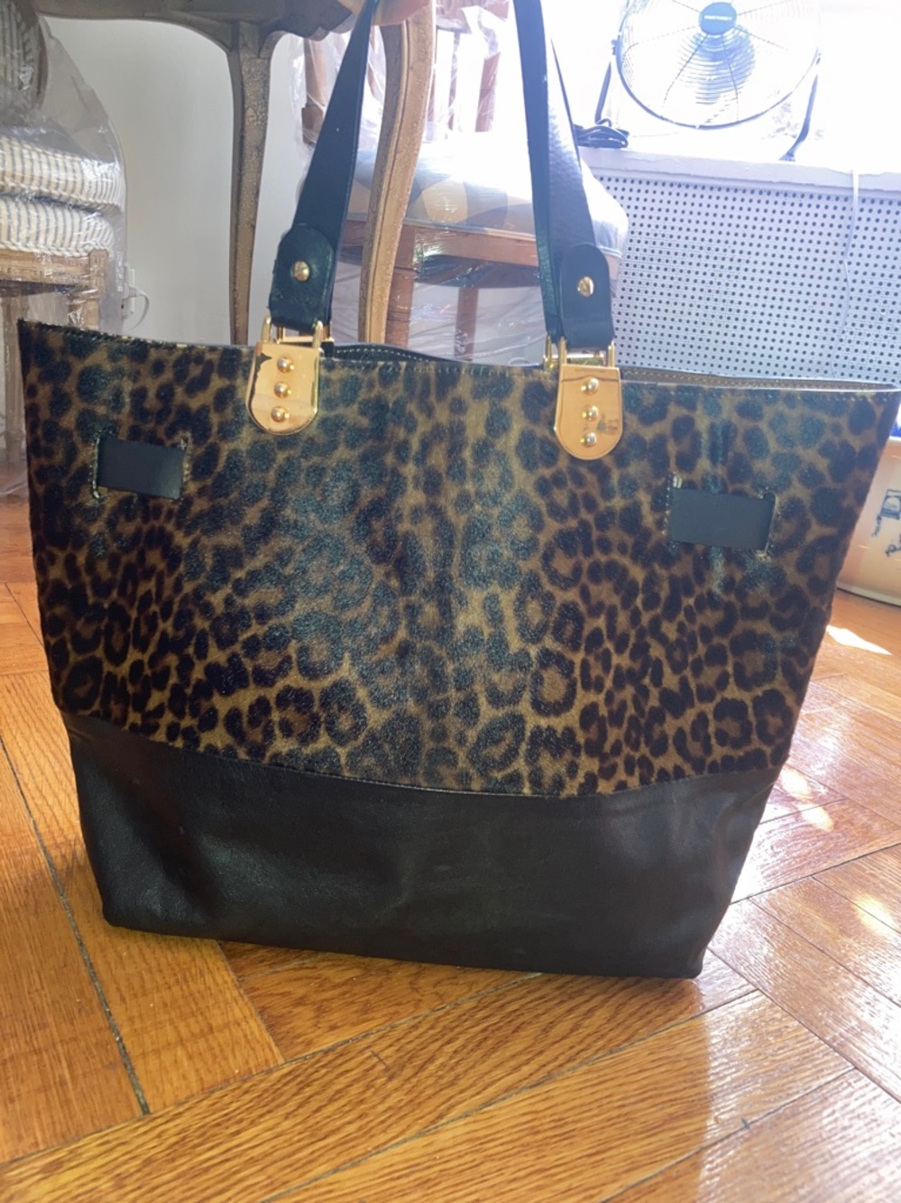Christian Louboutin Leopard Haraco Reversible Leather Tote